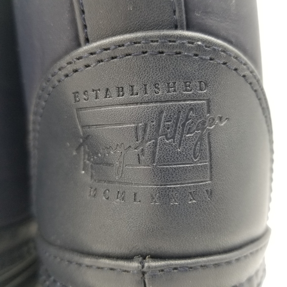 Tommy Hilfiger Women's Hierra Faux Fur-Lined Duck Rain/Snow Boots, Navy/Red Sz 6 - Picture 11 of 13